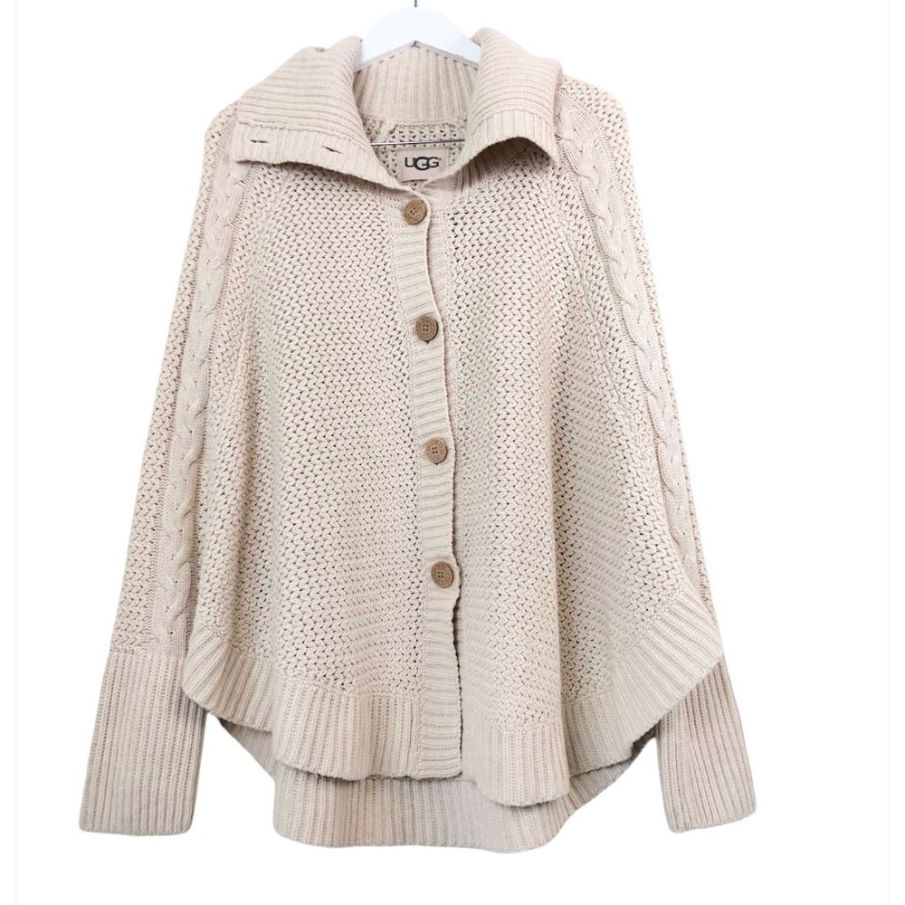 UGG Wool Blend Cable Knit Cardigan